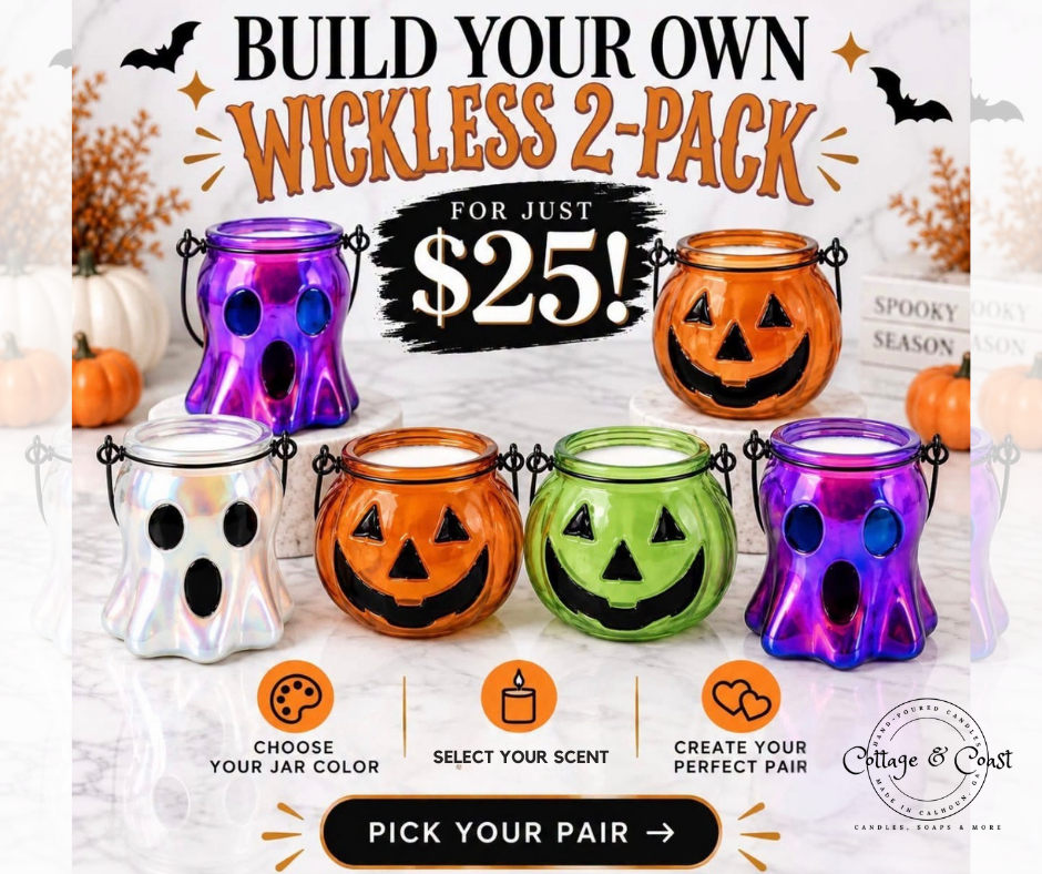 Pumpkin or Ghost  Wickless Candle